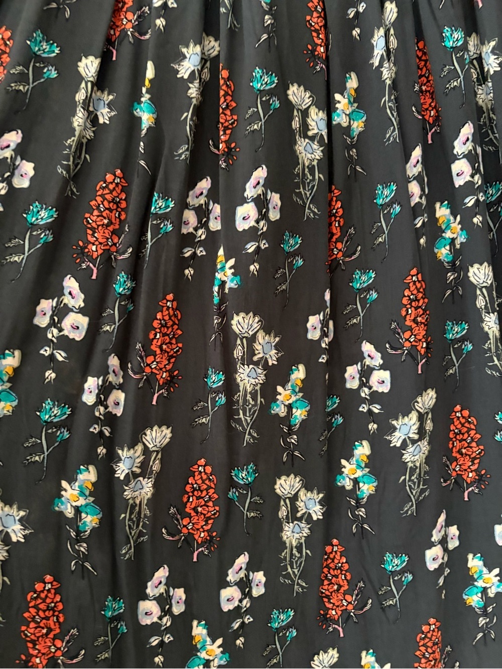 Natural Life NWT Black Floral Rayon Skirt size Medium - Picture 5 of 8